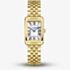 Lee Cooper Ladies White Mother of Pearl Rectangle Dial Golden Bracelet Watch LC08135.120