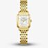 Lee Cooper Ladies White Mother of Pearl Rectangle Dial Golden Bracelet Watch LC08203.120