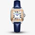 Lee Cooper Ladies White Square Dial Blue Leather Strap Watch LC08191.539