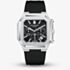 Lee Cooper Mens Black Dial Silicone Strap Watch LC08420.351