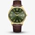 Lee Cooper Mens Green Dial Brown Leather Strap Watch LC08379.172
