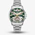 Lee Cooper Mens Green Skeleton Dial Automatic Bracelet Watch LC08311.370