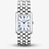 Accurist Rectangle Silver With Blue Roman Numerals Watch 71007