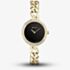 Accurist Ladies Jewellery Gold Plated Onyx Dial Watch 78006