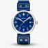 Accurist Mens Aviation Blue Leather Strap Watch 76001