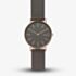 Skagen Unisex Signatur Grey Leather Strap Watch SKW2794