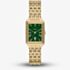 Fossil Ladies Raquel Gold Tone Green Dial Watch ES5452