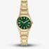 Fossil Ladies Everett Green Dial Golden Bracelet Watch ES5493