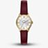 Fossil Ladies Gilmore Silver Dial Leather Strap Watch ES5510
