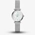 Fossil Ladies Carlie Mini Stainless Steel Mother Of Pearl Dial Mesh Strap Watch ES4432