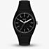 Fossil Mens Everett Black Dial Silicone Strap Watch FS6175