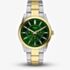 Fossil Mens Pearson Green Dial Two Tone Bracelet Watch FS6197