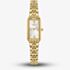 Citizen Ladies Silhouette Gold Tone White Rectangle Dial Watch EG2693-51P