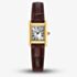 Citizen Ladies Fio Roma Eco-Drive Gold Rectangular Dial Brown Leather Strap Watch EG2797-13A