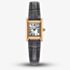 Citizen Ladies Fio Roma Eco-Drive Rose Gold Rectangular Dial Grey Leather Strap Watch EG2799-18W