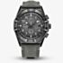 Citizen Mens Nighthawk Chronograph Grey Dial Grey Fabric Strap Watch CA0897-04H