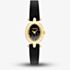 Coach Ladies Sammy Golden Oval Black Crystal Dial Leather Strap Watch 14504739