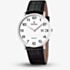 Festina Mens Classics White Dial Black Leather Strap Watch F16476/1