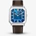 Orlam Mens Heritage Blue Octagon Dial Leather Strap Watch ORSSLHE003