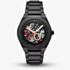 Armani Exchange Mens Sync Automatic Black Skeleton Dial Watch AX4196
