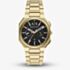 Armani Exchange Mens Bass Dual-Time Gold Tone Bracelet Watch AX1476
