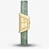Emporio Armani Ladies Eagle Story Gold Tone Dial Leather Strap Watch AR11817
