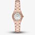 Emporio Armani Ladies Mia Rose Gold Mother Of Pearl Dial Watch AR11671