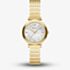 Emporio Armani Ladies Archelia Silver Mother Of Pearl Dial Gold Tone Bracelet Watch AR11809