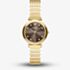 Emporio Armani Ladies Archelia Brown Dial Gold Tone Bracelet Watch AR11810