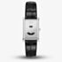 Emporio Armani Mens Mystery Hour Silver Rectangular Dial Leather Strap Watch AR11816
