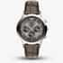 Emporio Armani Mens Archetipo Grey Chronograph Dial Leather Strap Watch AR11821
