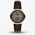 Emporio Armani Mens Archetipo Brown Dial Leather Strap Watch AR11824