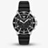 Emporio Armani Mens World Explorer Black Dial Rubber Strap Watch AR11830