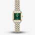 BOSS Ladies Mae Petite Two Tone Rectangle Green Dial Watch 1502822