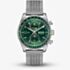 BOSS Mens Skytraveller Chronograph Green Dial Mesh Bracelet Watch 1514347