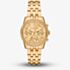 Michael Kors Ladies Mini Bryant Gold Chronograph Watch MK7530