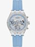 Guess  Heiress Blue Rubber Strap Watch GW0407L1