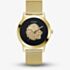 Guess Mens Monarch Gold Tone Lion Mesh Bracelet Watch GW0702G1