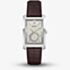 Guess Mens Hugh Silver & Brown Leather Strap Bracelet Watch GW1152G1