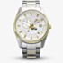 Orient Mens Stretto Sun & Moon White Dial Two Tone Bracelet Watch RA-AK0312S