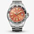 Orient Mens Mako Orange GMT Dial Bracelet Watch RA-BC0004Y