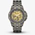 Bulova Mens Octava Crystal Gunmetal Grey Watch 98A293