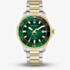 Bulova Mens Marine Star Green Dial Two Colour Bracelet Watch 98B467
