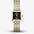 ROSEFIELD Ladies Boxelle Black Dial Two Tone Bracelet Watch BBDSG-B07