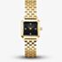 ROSEFIELD Ladies Boxelle Crystal Black Dial Golden Bracelet Watch BBGSG-B08