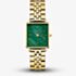 ROSEFIELD Ladies Boxy XS Emerald Mother of Pearl Golden Bracelet Watch BEGSG-Q050