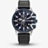 G Star Mens Bend3D Blue Dial Black Leather Strap Watch GSW.505.02