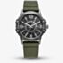 G Star Mens Constructed Black Dial Green Leather Strap Watch GSW.506.03