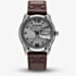 G Star Mens Selvedge Grey Dial Brown Leather Strap Watch GSW.507.01