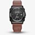 G Star Mens Cube Black Dial Brown Leather Strap Watch GSW.508.04